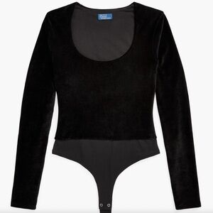 Ralph Lauren Long Sleeve Velvet Bodysuit, NWT